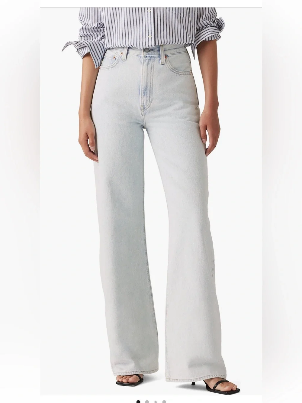 Levi's Ribcage High Waist Wide Leg Jeans Be Prepared light wash size 28 NWT